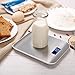 TENDOMI Digital Kitchen Scale/Food Scale Slim Multifunction Compact Metric Scale for Baking Cooking with LCD Display, 11 lbs/5 kg Capacity, Precision Measuring, Stainless Steel (Batteries Included)