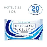 BERGMAN KELLY Travel Soap Hotel Size Guest Bar Soap Bulk Standard 1.0 Oz 20 Pack