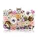 Milisente Women Clutches Colorful Flower Evening Bag Sequins Satin Evening Clutch