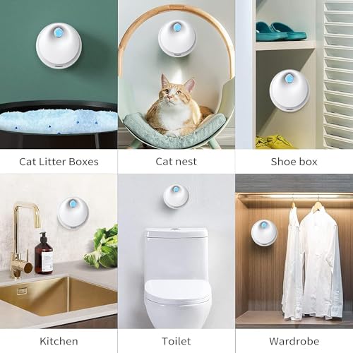 LBOYLOVE Cat Litter Box Deodorizer - 5000mAh Rechargeable, Dust-Free Air Purifier for Cats and Dogs, Odor Elimination for Pet Manure Box