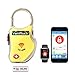 eGeeTouch Smart Travel Padlock with Patented Dual Access Technologies (NFC + BT), Vicinity Tracking, etc. (YELLOW)