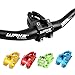 31.8 Stem 45mm Bike Stem Wake Mountain Bike Stem Short Handlebar Stem for Most Bicycle, Road Bike, MTB, BMX, Fixie Gear, Cycling (Aluminum Alloy, Black Blue Gold Red) (Blue)
