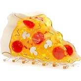 Fun Food Hair Claw Clip, Pizza Hair Clip, Medium Acetate Hair Clips for Women and Girls Unique Hair Accessories (Transparent)