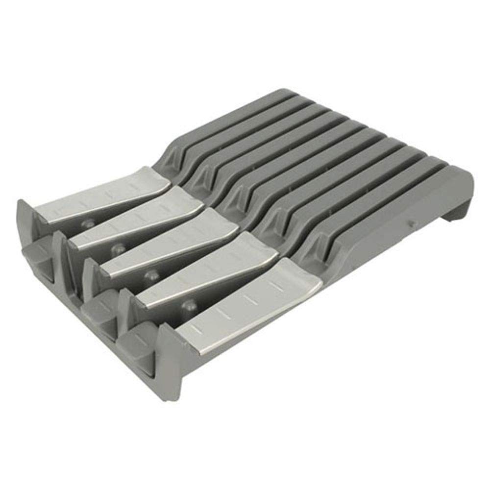 Blum Orga Line Knife Holder 177, 5 mm x 260 mm – KS Dusty Grey/Stainless Steel, Pack of 1, 6484600