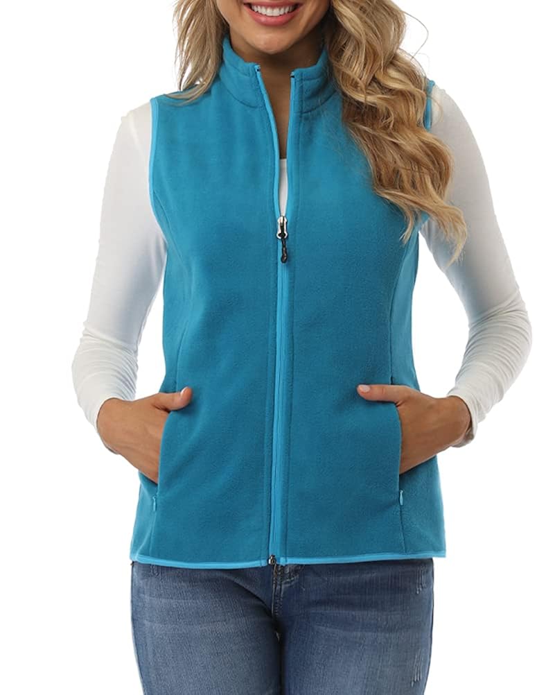 fuinloth Women's Fleece Vest, Polar Soft Sleeveless Classic Fit with