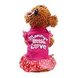 Howstar Pet T-Shirt, Dog Summer Apparel Puppy Pet Clothes for Dogs Cute Soft Vest (S, ❤️A)