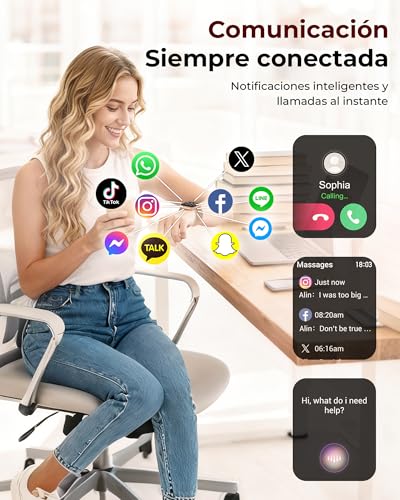 Iaret Women's Smart Watch, Gift with 4 Interchangeable Straps and Charm, 1.75 Inch Smartwatch, Bluetooth Calls, Heart Rate SpO2 Sleep, 120+ Sports Modes, Compatible with Android iPhone