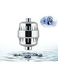 Universal Shower Filter, Goodsmiley 5-Stage Water Purifier with Replaceable Filter Cartridge, Teflon Tape to Work with Any Shower Head for Removing Chlorine, Heavy Metals, Sulfur Odor