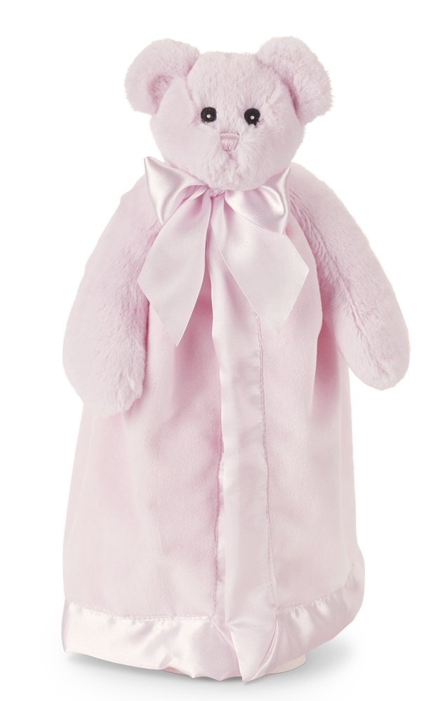 teddy bear with blanket attached