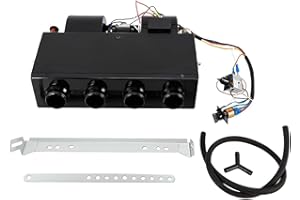 DNYSYSJ Universal Under Dash AC Evaporator Underdash A/C Air Conditioner Heater Unit Heat & Cool 404-000 4 port 12V HVAC Unit