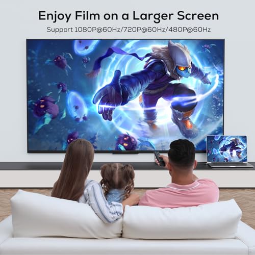 ABLEWE USB to HDMI Adapter, Upgraded Aluminium HDMI to USB 3.0 Audio Video Graphics Converter Cable for PC Laptop Monitor Projector TV, 2.0 to Adapter Mac OS, Windows 10/8.1/8/7