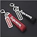 Supreme Double Side Key Chain- Fashion Design Neck Strap Keychain Holder Ring Style for Keys Phones Bags Accessories (Black and Red)