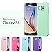 Galaxy S6 Case, 5 Pcs Ace Teah Premium Slim Fit Shock Proof Flexible TPU Protective Cover [ Non - Slip ] Bumper Case for Samsung Galaxy S6 - Pink, Plum, Sky Blue, Green, Deep Purple