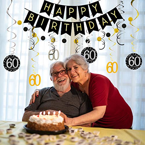 60th Birthday Decorations Kit For Men Women 60 Years Old