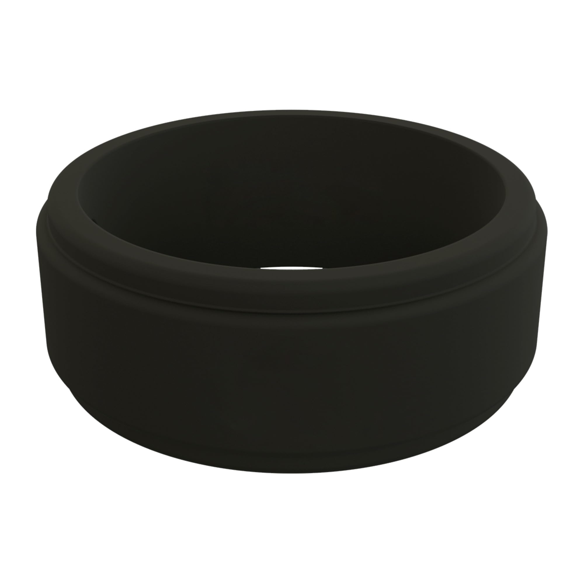 QALO Anillo de silicona para hombre, borde pulido (negro, tamaño 10) - Alianza de boda de silicona para hombre - Anillos de compromiso duraderos y transpirables para él - Anillo de promesa moderno para hombre - 9 mm x 2 mm