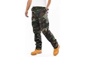 BACKBONE Mens Casual Street Fashion Camo Cargo Pants Army Combat Military BDU Pants Work Hunt Pants