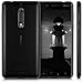 kwmobile Case Compatible with Nokia 5 - Clear Case Soft Slim Flexible Protective TPU Phone Cover - Black/Transparent