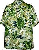 Tropical Floral Monstera and Plumeria Hawaiian Shirt