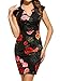 Zeagoo Women Vintage Floral Bodycon Dresses Party Cocktail Dress