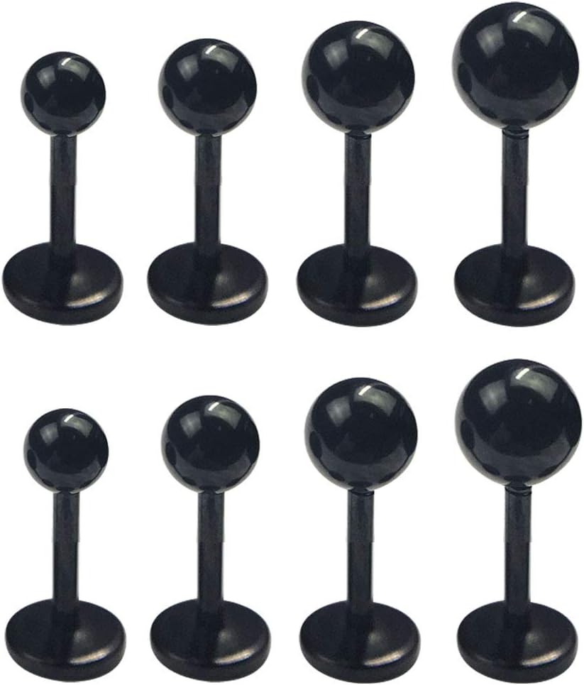 Set of 4 Pairs Anti allergy Stainless Steel Ball Studs Ear Earrings Butterfly Size 2.5MM&3MM&4MM&5MM