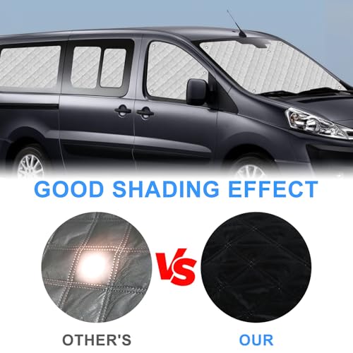 Opaltool 11 x Car Interior Sun Visor Suitable for Citroen Dispatch 2006-2016, LWB Folding Thermal Blinds Kit for Privacy and Thermal Regulation in Camper Vans