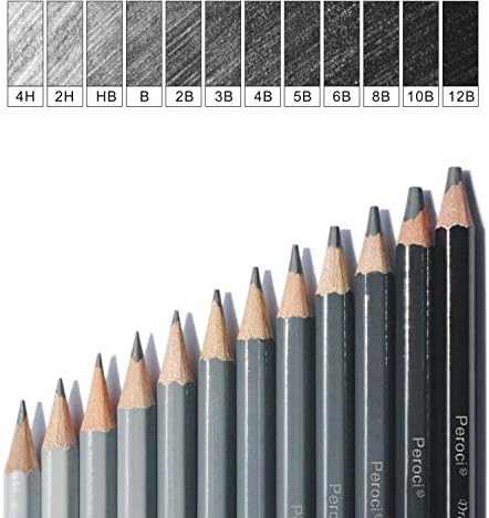 FAVIO Artist Quality 12 pieces Drawing Pencil set - Soft Safe Grey Lead Pencils, Non-toxic Standard Pencils - Premium quality sketching, drawing, Art Pencils, Sketch Travel Set, Artists Drawing Kit - 9B, 8B, 7B, 6B, 5B, 4B, 3B, 2B, B, HB, F, H - Precision Graphite Pencils for Professional, Beginners, Adults & Kids, Drawing Accessories for School Supplies