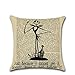 PSDWETS Halloween Decorations Cartoon The Witcher Skull Pillow Covers Set of 4 Home Decor Cotton Linen Throw Pillow Covers Cushion Cover 18 X 18