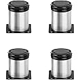 Owfeel Stainless Steel Furniture Legs Adjustable Metal Desk Feet Office Table for Home DIY Projects TV Stand Bench Dining Board Desk Sofa Couch Chair Cabinet Pack of 4 (5cm)
