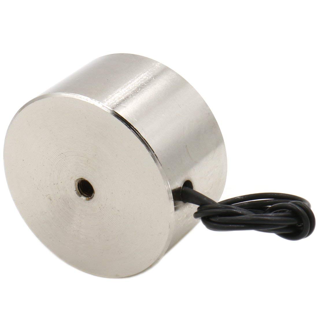 Heschen Electromagnet Magnet Solenoid P50/27, OD: 50mm, DC 24V, 50Kg/110 lb, silver - Image 5