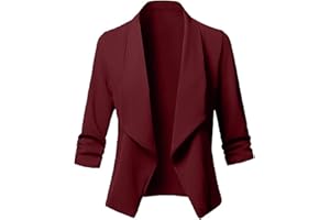 JEGULV Cropped Blazers for Women Plus Size Business Casual Work Office Blazer Jackets Open Front Lightweight Short Cardigans