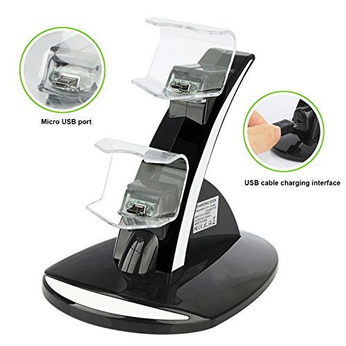 image for YCCSKY PS4 Controller Charger Charging Station, Dual USB Charger Charg