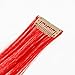 SWACC 12 Pcs Multi-Colors Party Highlights Clip on in Hair Extensions Colored Hair Streak Synthetic Hairpieces (22-Inch Straight, 6 Pcs Hot Pink + 6 Pcs Red)thumb 4