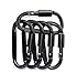Datechip Spring Locking Aluminum Carabiner Keychain Heavy Duty Aluminum Alloy D Shape Carabiner Colorful Round Multi Tool Hook for Backpack,Camping,Hiking,Travel,Riding