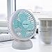 USB Desk Fan,  Fochea 360 Degree Rotation 6 Inch Quiet Small Table Fan with Retractable 3.6 Feet USB Cable for Office Home Outdoor, Powerful Wind, 2 Speed Setting