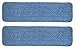 Nine Forty 24 Inch Microfiber Wet or Dry Flat Hardwood Floor Dust Mop Head Refill | Replacement Pads | Washable Industrial Commercial Supplies (2 Pack)