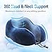 Travel Pillow - Memory Foam Neck Pillow with 360 Head & Neck Support Comfortable for Long Flight, Airplane, Train, Reading, Working, Ergonomically (Blue)