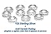 Dolceoro LOT 10, Sterling Silver Ring Spacer Beads with Rhodium Plating Fits 3mm Charm Snake Chain Cable Bracelets