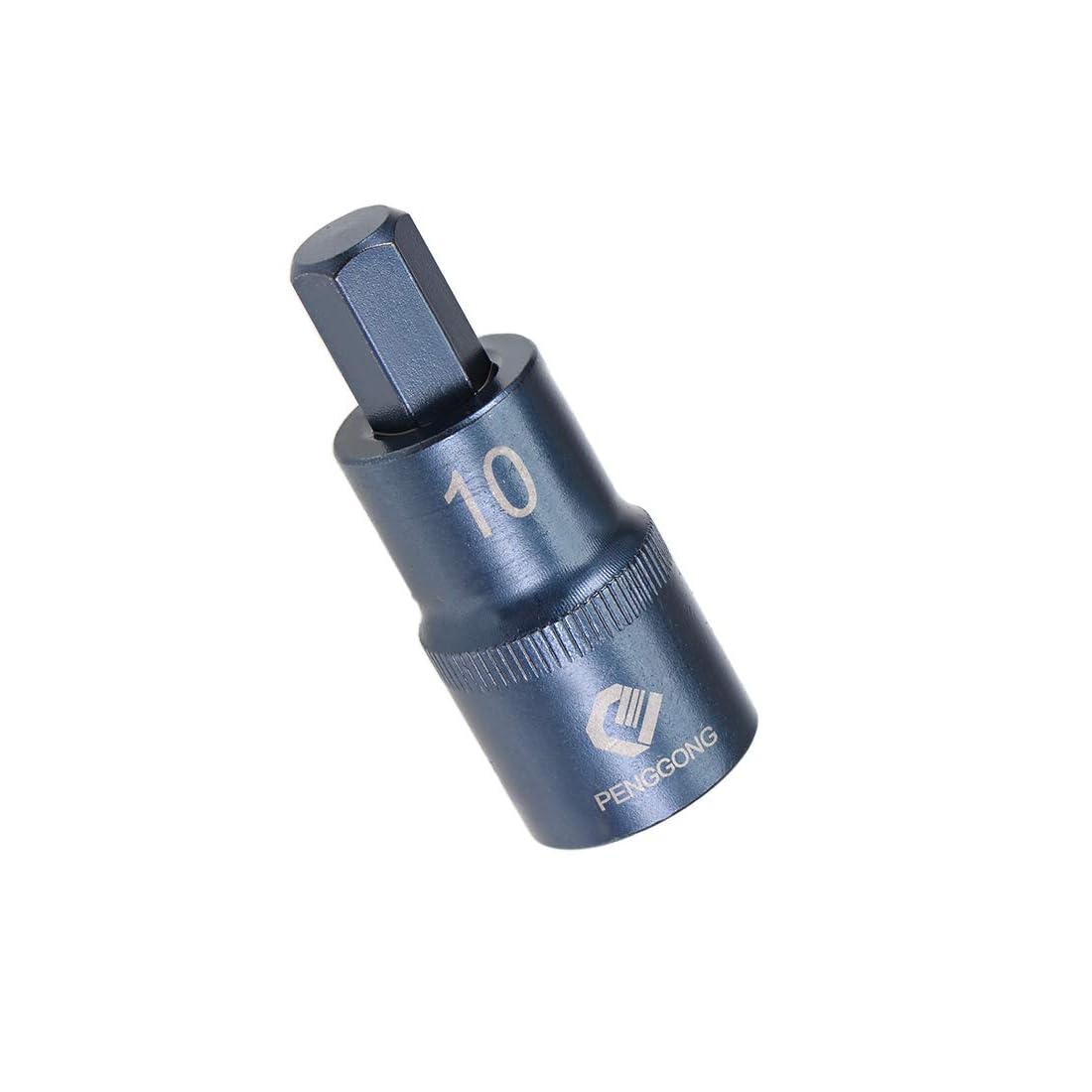 TA-VIGOR Hex Bit Socket, 1/2" Drive x H10 (10mm) Allen Key Socket, Premium S2 Steel Bits, Hex Bit with 2" Length for Trucks, Bike, Car Repair(for Hand Use Only) Blue