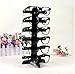 Luxuriant July Plastic Sunglasses Holder Display Stand Eyewear Rack for 6 Pairs (Black)