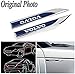 CHAMPLED 2Pcs Blue Great Metal Car Side Fender fit for Sports For VOLVO Skirts Knife Type Sticker Badge Emblem