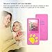 Aniee MP3 Player/MP4 Player, Kids MP3 Player with FM Radio/Video/Photo Viewer & Voice Recorder, Music Player with Cartoon Bear Paw Button Support Up to 64GB, Pink