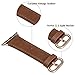 PEAK ZHANG Compatible with Apple Watch Band, 38mm 40mm Women Top Grain Leather Strap for iWatch Series 5,4,3,2,1 (Caramel+Champagne Gold Clasp, 38mm 40mm S/M)