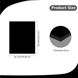 Eszeoee 2 Pack 16'' x 20'' Opaque Black Acrylic
