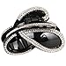 kilofly 4pc Women's Rhinestone Crystal Faux Hair Clip Claw Barrettes + Gift Box