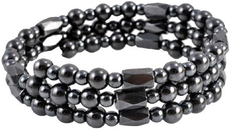 Magnetic Simulated Hematite Beaded Necklace, Wrap Bracelet, Anklet
