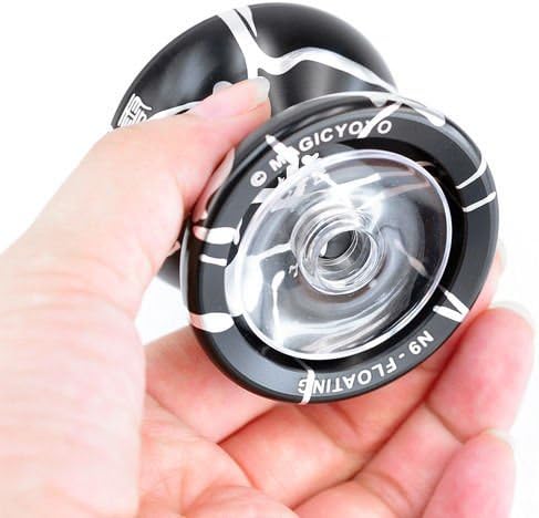New Cool Magic Yo Yo N9 Aluminum Alloy Professional Yo-YoToys Black + 5 Strings