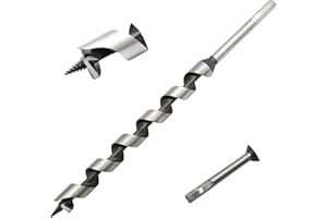 CHCYWJGJ 3/4inch x12inch Auger Wood Drill Bit Woodworking Drill,3/8-Inch Hex Shank, Ship Auger Long Drill Bit for Soft and Hard Wood, Plastic, Drywall and Composite Materials