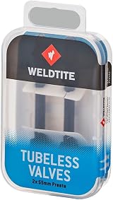 WELDTITE Tubeless Presta Valve Kit 2 x 55 mm Black view 1