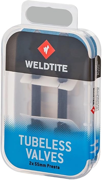WELDTITE Tubeless Presta Valve Kit 2 x 55 mm Black