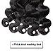 YAEONS Hair Brazilian Hair 3 Bundles Body Wave Grade 5A Unprocessed Virgin Human Hair Weave Extensions(14